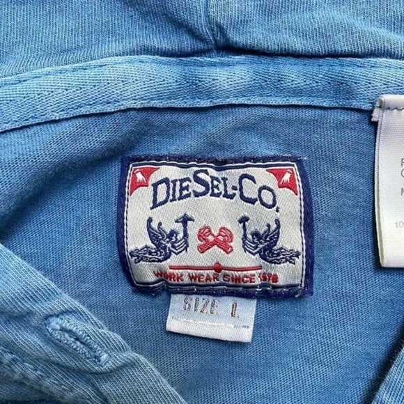 Diesel Sweater Hoodie - Blue - Size: L - Picture 4 of 6